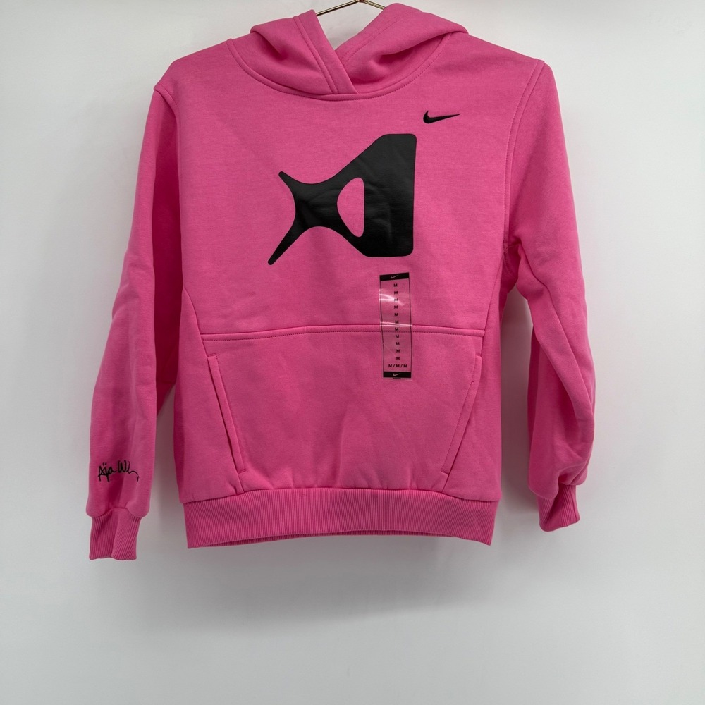 Nike Kids Pink Graphic Hoodie Aja Wilson Sweatshirt Long Sleeve Size M